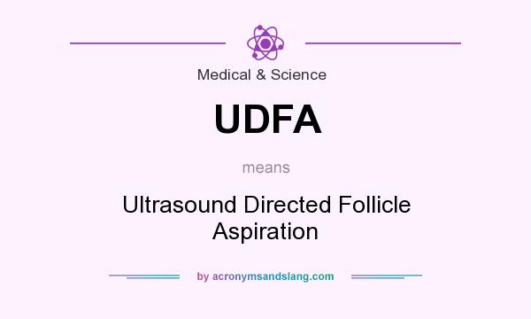 What does UDFA mean? It stands for Ultrasound Directed Follicle Aspiration