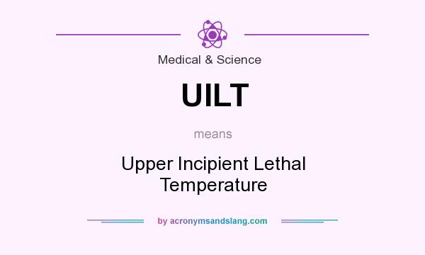 What does UILT mean? It stands for Upper Incipient Lethal Temperature