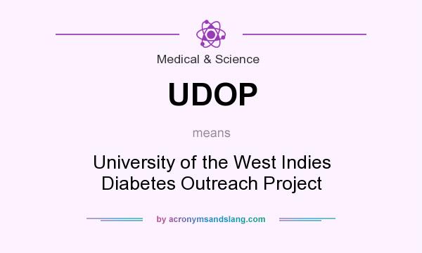 What does UDOP mean? It stands for University of the West Indies Diabetes Outreach Project