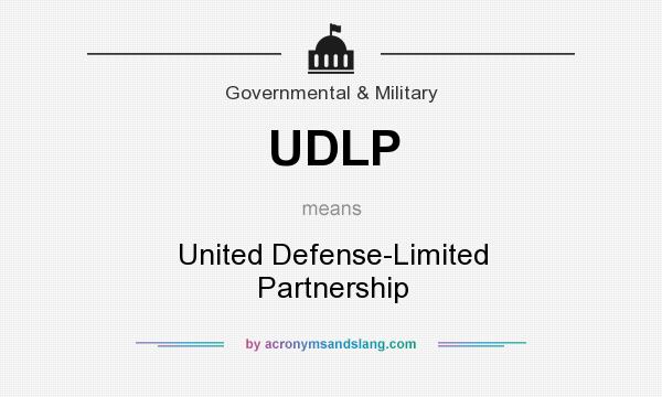What does UDLP mean? It stands for United Defense-Limited Partnership