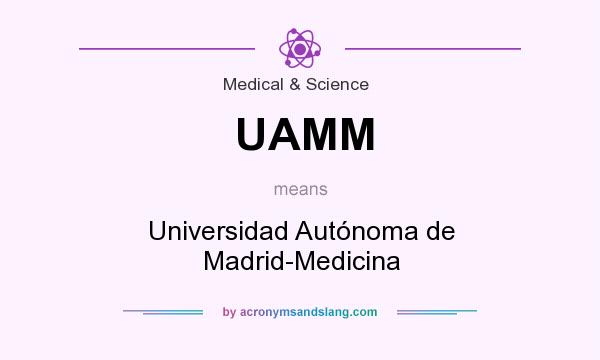 What does UAMM mean? It stands for Universidad Autónoma de Madrid-Medicina