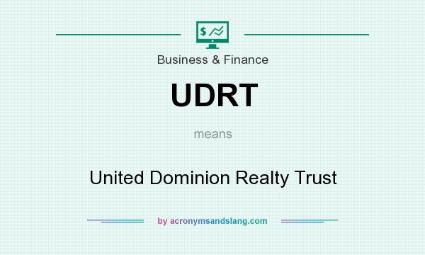 What does UDRT mean? It stands for United Dominion Realty Trust