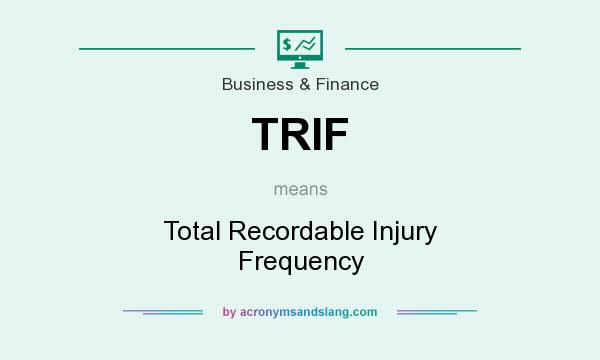 What does TRIF mean? It stands for Total Recordable Injury Frequency