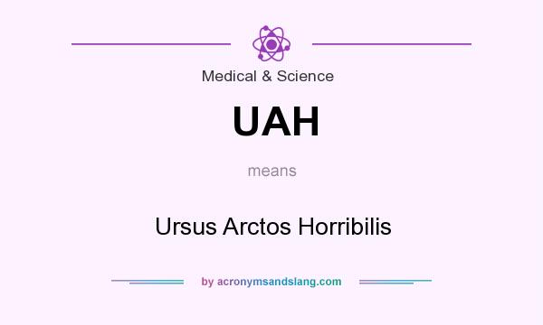 What does UAH mean? It stands for Ursus Arctos Horribilis