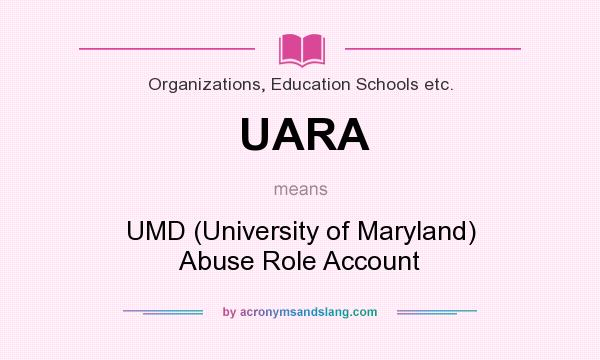 What does UARA mean? It stands for UMD (University of Maryland) Abuse Role Account