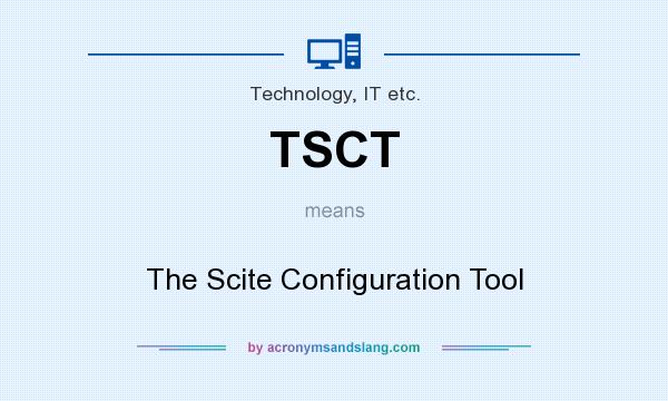 What does TSCT mean? It stands for The Scite Configuration Tool