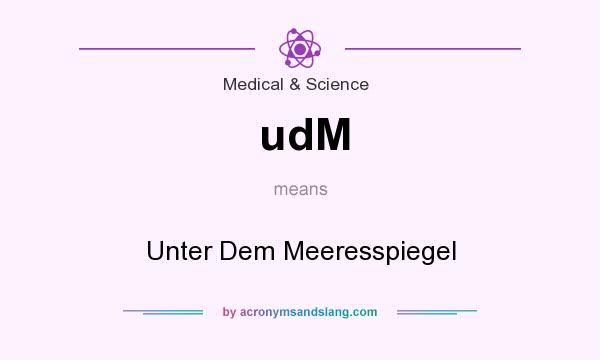 What does udM mean? It stands for Unter Dem Meeresspiegel