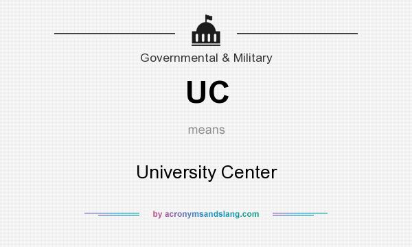 What does UC mean? It stands for University Center