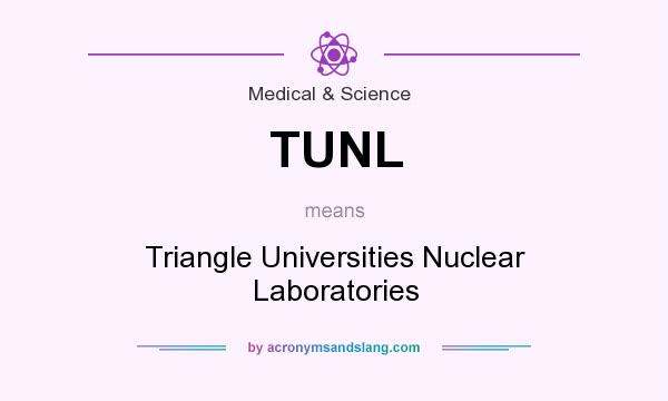 What does TUNL mean? It stands for Triangle Universities Nuclear Laboratories