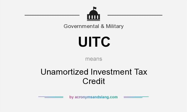 What does UITC mean? It stands for Unamortized Investment Tax Credit