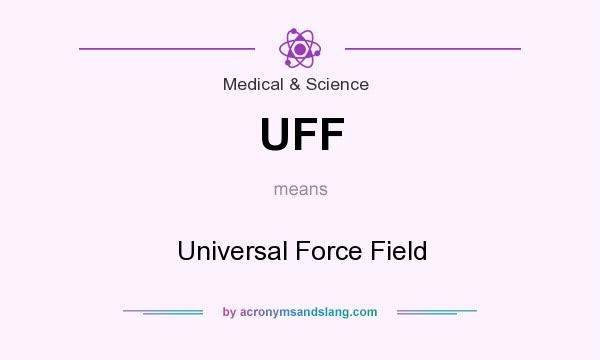 What does UFF mean? It stands for Universal Force Field