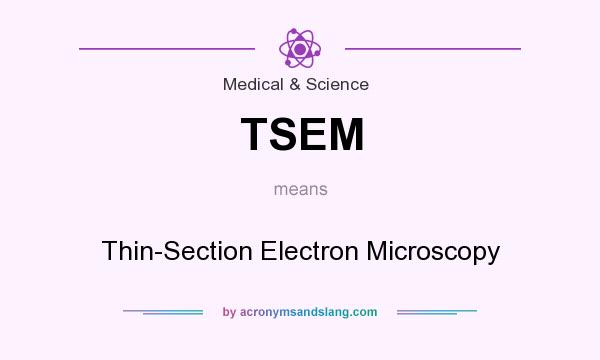 What does TSEM mean? It stands for Thin-Section Electron Microscopy