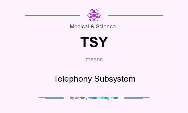 What does TSY mean? It stands for Telephony Subsystem