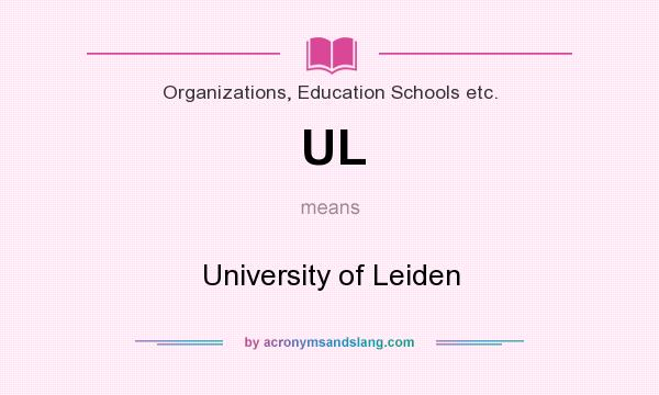 What does UL mean? It stands for University of Leiden