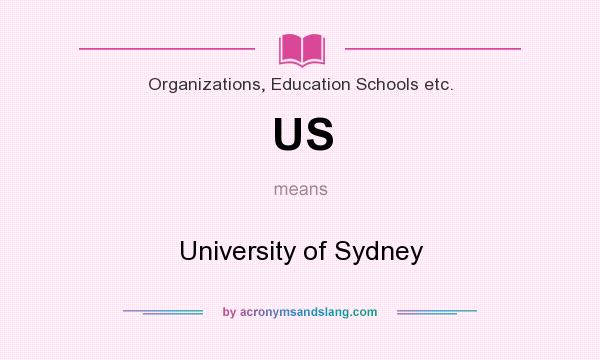 What does US mean? It stands for University of Sydney
