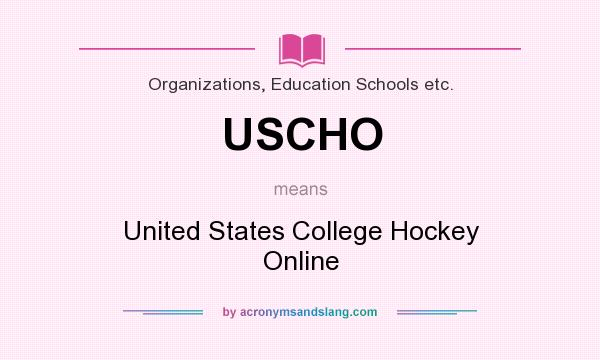What does USCHO mean? It stands for United States College Hockey Online