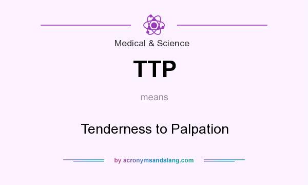 What does TTP mean? It stands for Tenderness to Palpation