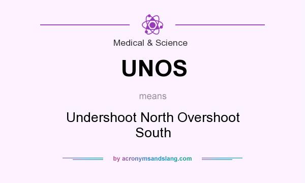 What does UNOS mean? It stands for Undershoot North Overshoot South