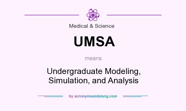 What does UMSA mean? It stands for Undergraduate Modeling, Simulation, and Analysis
