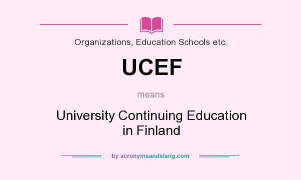 What does UCEF mean? It stands for University Continuing Education in Finland
