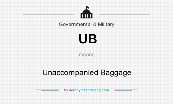 What does UB mean? It stands for Unaccompanied Baggage
