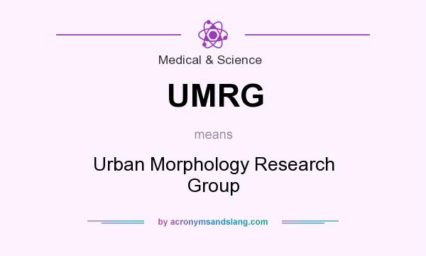 What does UMRG mean? It stands for Urban Morphology Research Group