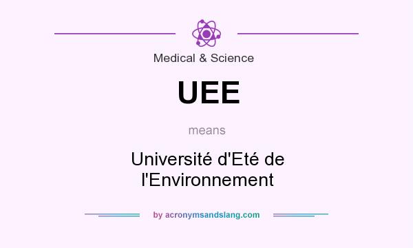 What does UEE mean? It stands for Université d`Eté de l`Environnement