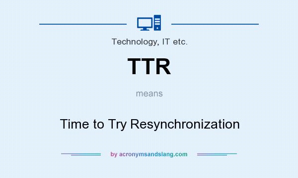 What does TTR mean? It stands for Time to Try Resynchronization
