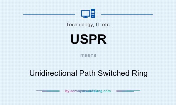 What does USPR mean? It stands for Unidirectional Path Switched Ring