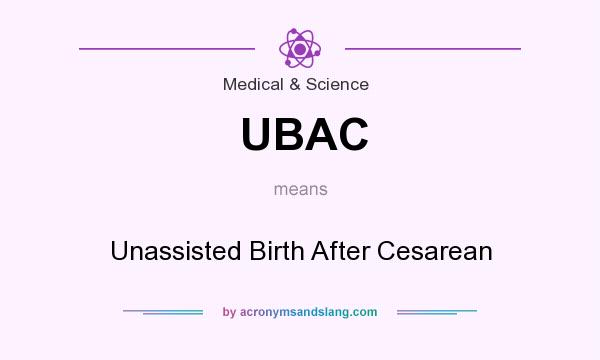 What does UBAC mean? It stands for Unassisted Birth After Cesarean
