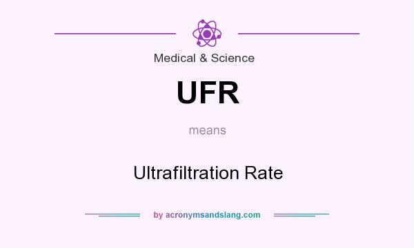 What does UFR mean? It stands for Ultrafiltration Rate