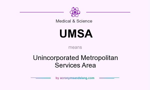 What does UMSA mean? It stands for Unincorporated Metropolitan Services Area