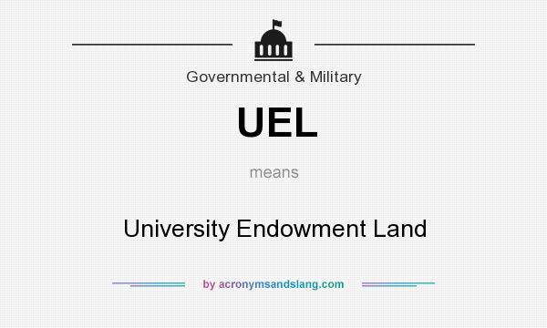What does UEL mean? It stands for University Endowment Land