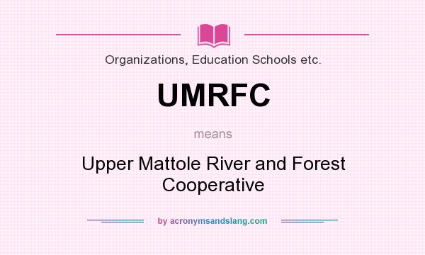 What does UMRFC mean? It stands for Upper Mattole River and Forest Cooperative