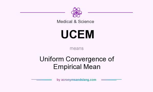 What does UCEM mean? It stands for Uniform Convergence of Empirical Mean