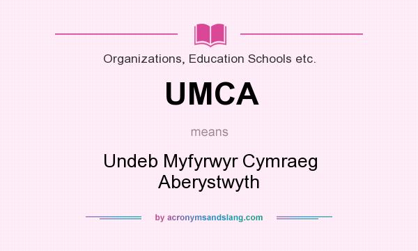 What does UMCA mean? It stands for Undeb Myfyrwyr Cymraeg Aberystwyth