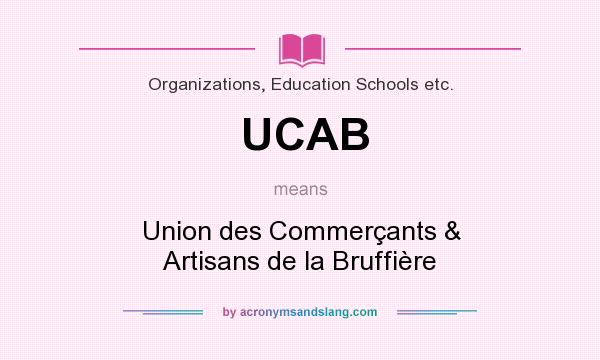What does UCAB mean? It stands for Union des Commerçants & Artisans de la Bruffière