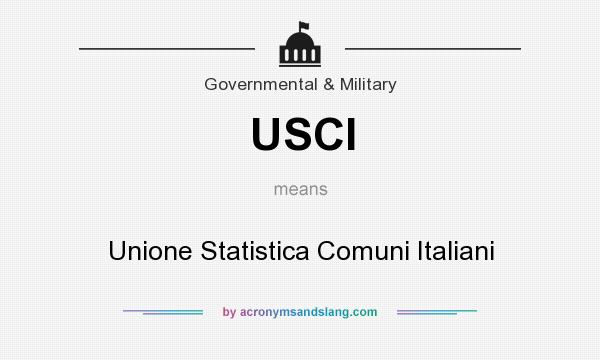 What does USCI mean? It stands for Unione Statistica Comuni Italiani