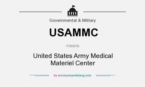 What does USAMMC mean? It stands for United States Army Medical Materiel Center