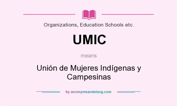 What does UMIC mean? It stands for Unión de Mujeres Indígenas y Campesinas