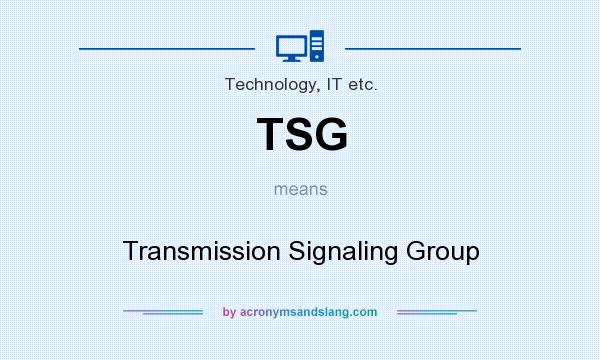 What does TSG mean? It stands for Transmission Signaling Group