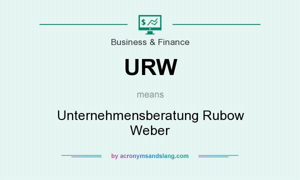 What does URW mean? It stands for Unternehmensberatung Rubow Weber