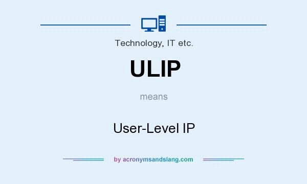 What does ULIP mean? It stands for User-Level IP