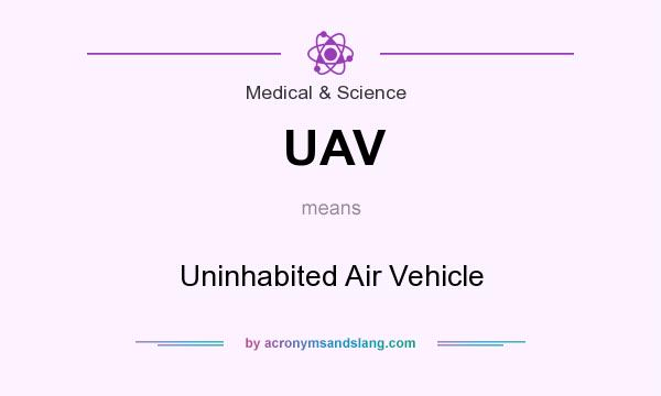What does UAV mean? It stands for Uninhabited Air Vehicle