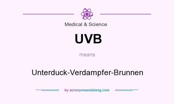 What does UVB mean? It stands for Unterduck-Verdampfer-Brunnen