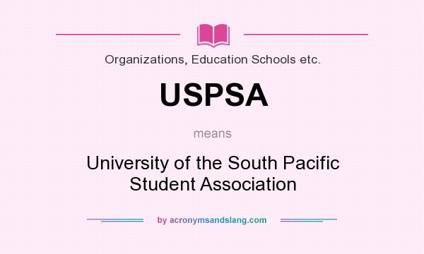 What does USPSA mean? It stands for University of the South Pacific Student Association