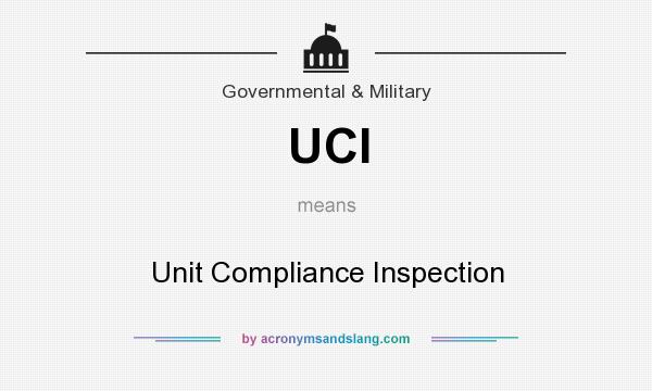 What does UCI mean? It stands for Unit Compliance Inspection