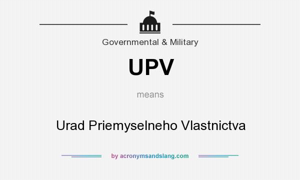What does UPV mean? It stands for Urad Priemyselneho Vlastnictva