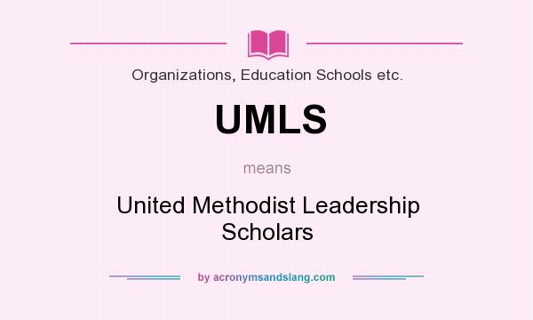 What does UMLS mean? It stands for United Methodist Leadership Scholars