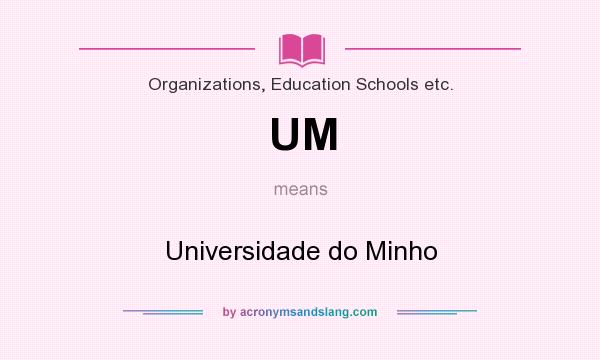 What does UM mean? It stands for Universidade do Minho